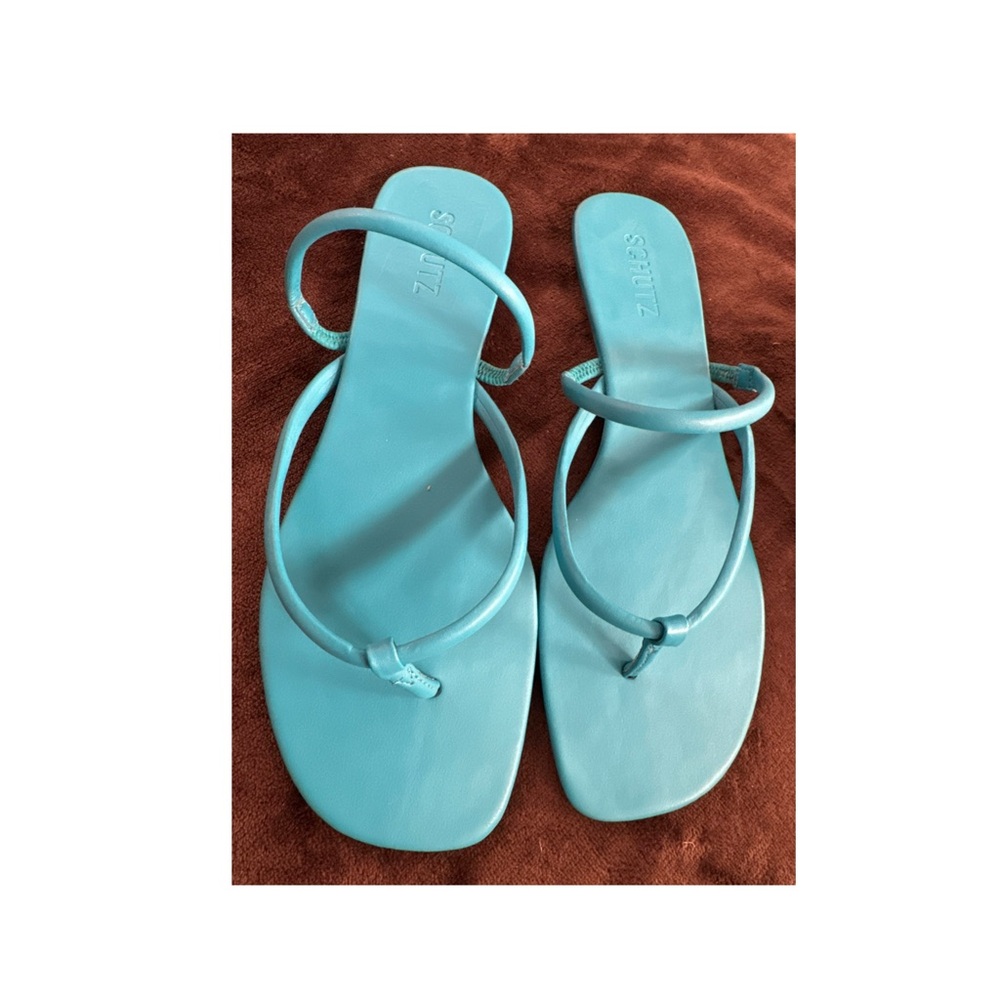 SCHUTZ Bright Blue Sandals season size 9.5 - Picture 3 of 13
